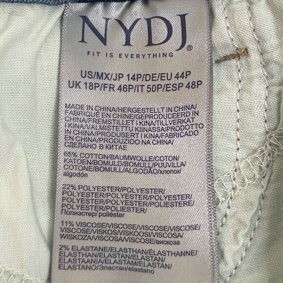 NYDJ Marilyn Straight Mid Rise Jeans in Maele Size 14P - Picture 11 of 13